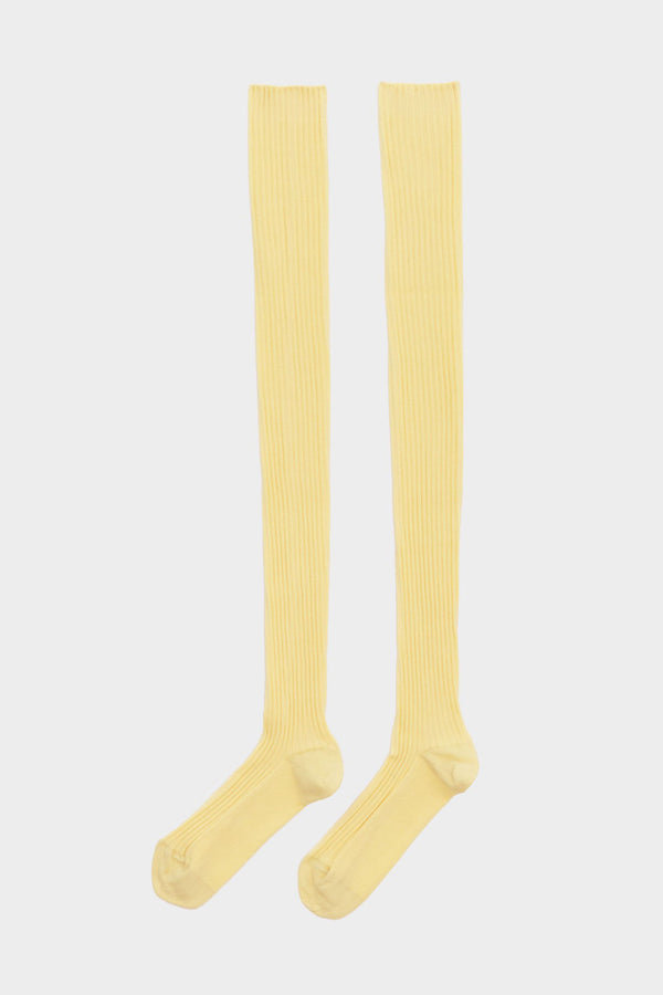 BASERANGE Cotton long socks KOK KTOK series France BAS-KOK-CR-SU25-BOG YELLOW